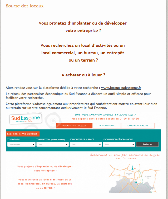 Bourse aux locaux CC2V image site