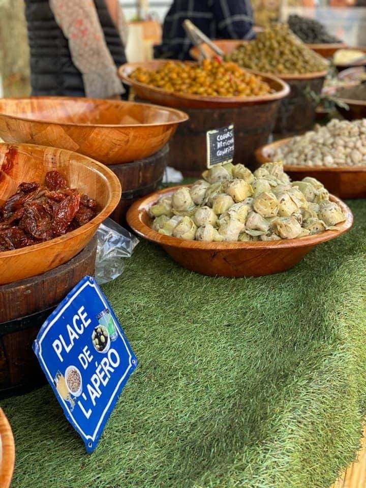 Marché rural stand apéro