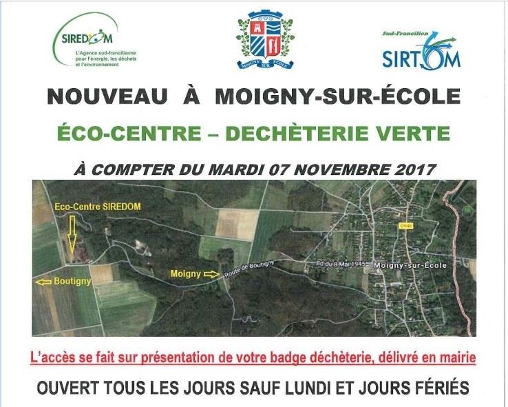 Eco-centre déchets verts Moigny Affiche